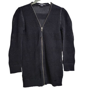 A/X Armani Exchange Open Knit Full Zip Sweater Sz sm